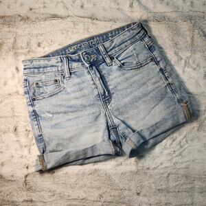 American Eagle women's midi denim shorts size 2